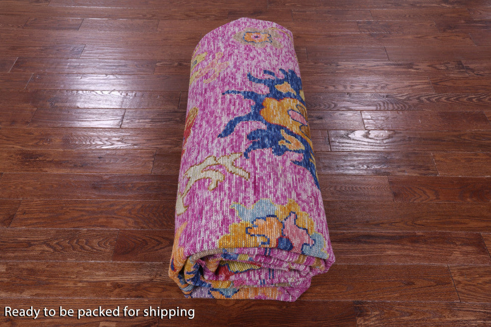 Turkish Oushak Handmade Wool Rug 9' 11" X 14' 0" - Q16116