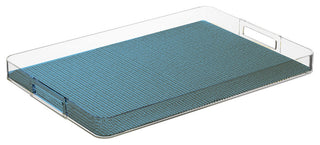 Fishnet Blue Niagara Rectangle Tray