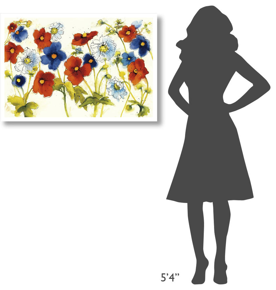 "Independent Blooms I" Digital Paper Print by Shirley Novak, 38"x26"