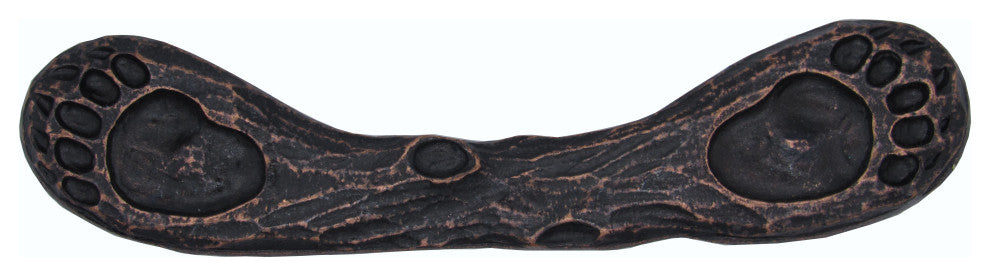 Dual Bear Track Cabinet Pull, Oil Rubbed Bronze