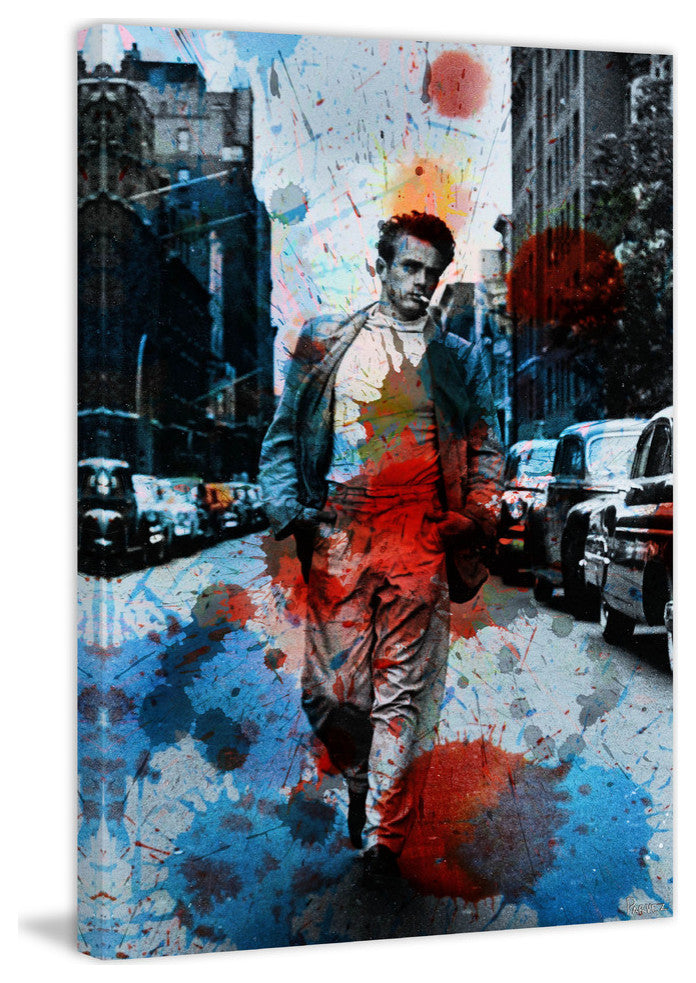 "James Dean NYC" Fine Art Canvas Print, 12"x18"