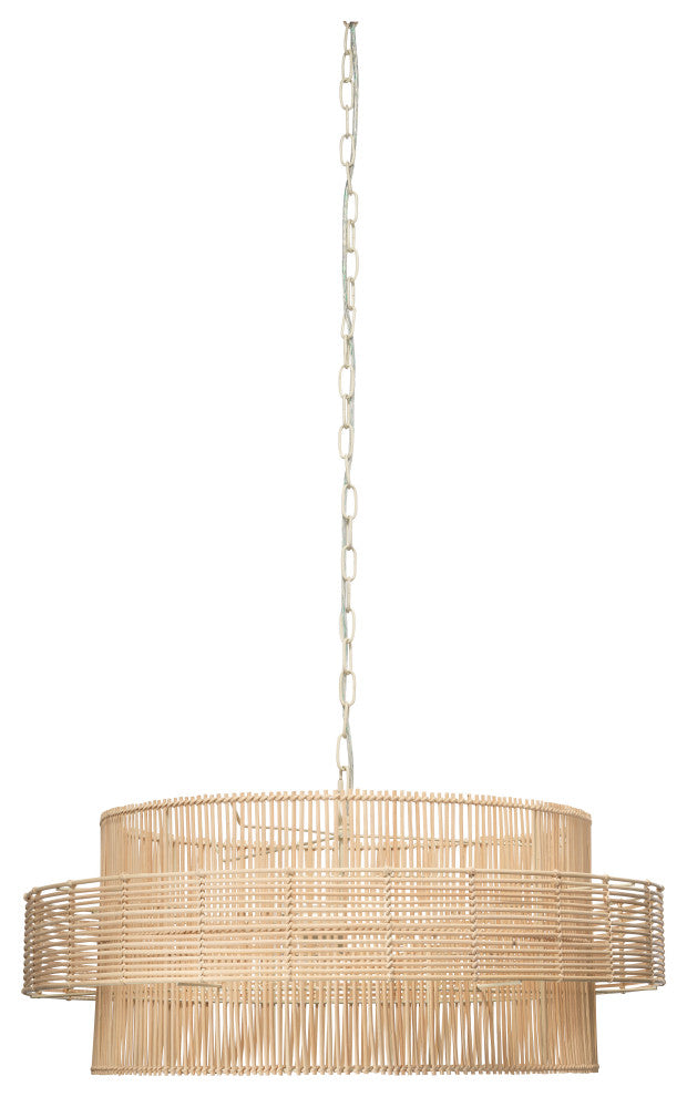 Concentric Rattan 2-Light Pendant