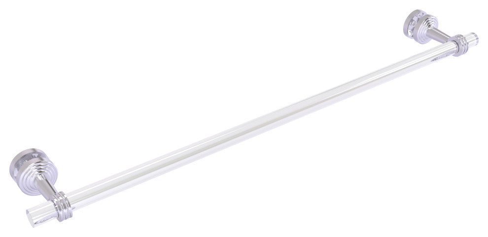 Pacific Beach 30" Shower Door Towel Bar with Dotted Accents, Satin Chrome