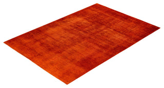 Vibrance, One-of-a-Kind Hand-Knotted Area Rug Orange, 6'1"x8'9"