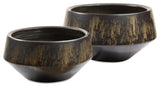Uttermost 18191 Bronze Duo 11"W Ceramic Decorative Bowls - Set of - Bronze /