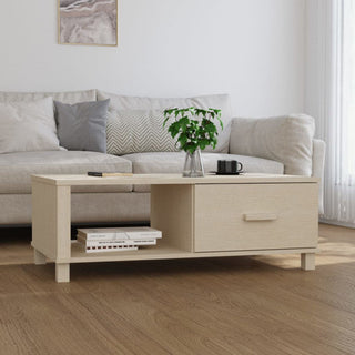 vidaXL Coffee Table End Table Side Table HAMAR Honey Brown Solid Wood Pine