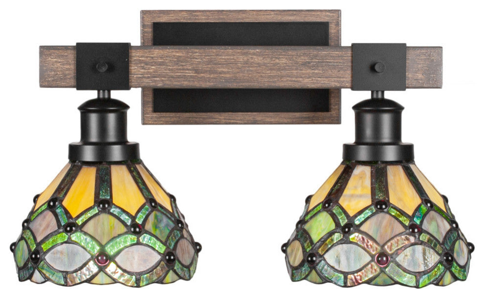 Tacoma 2-Light Bath Bar, Grand Merlot Art