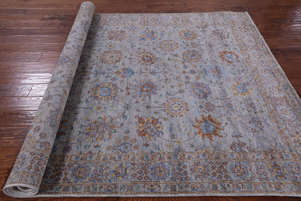 Wool and Silk Hand Knotted Persian Rug 6' 0" X 8' 11" Q6078