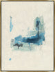36x48 Splashes of Blue V, Framed Artwork, Gold