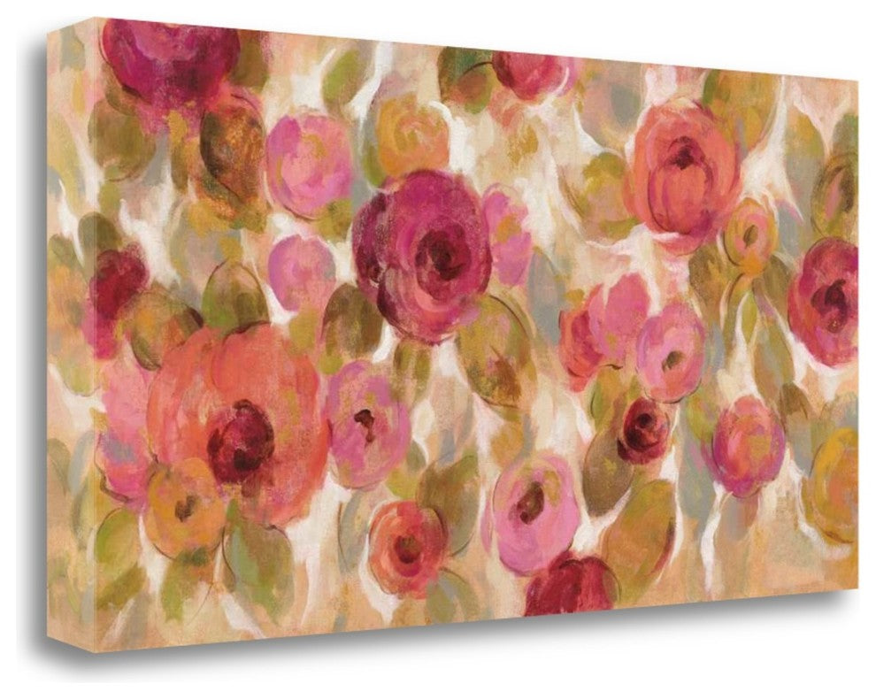 "Glorious Pink Floral I" By Silvia Vassileva, Giclee on Gallery Wrap Canvas