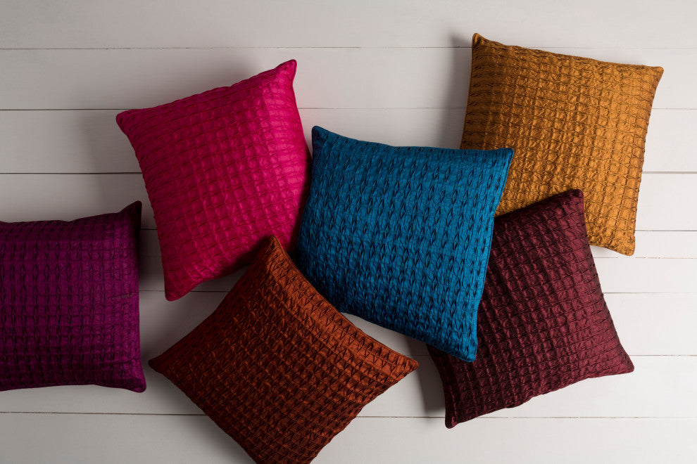 Surya Rutledge RT-004 22"x22" Pillow Cover, Bright Pink