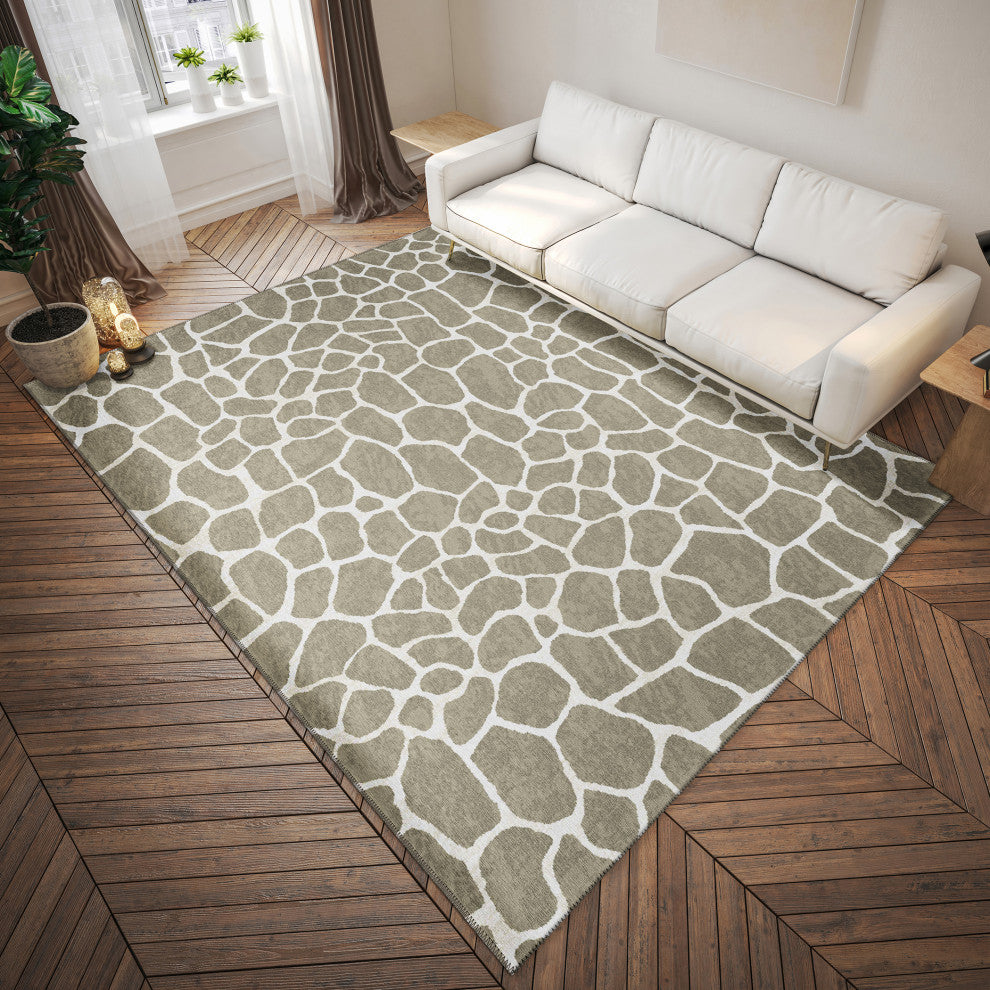 Indoor/Outdoor Mali ML4 Stone Machine Washable 8' x 10' Rug