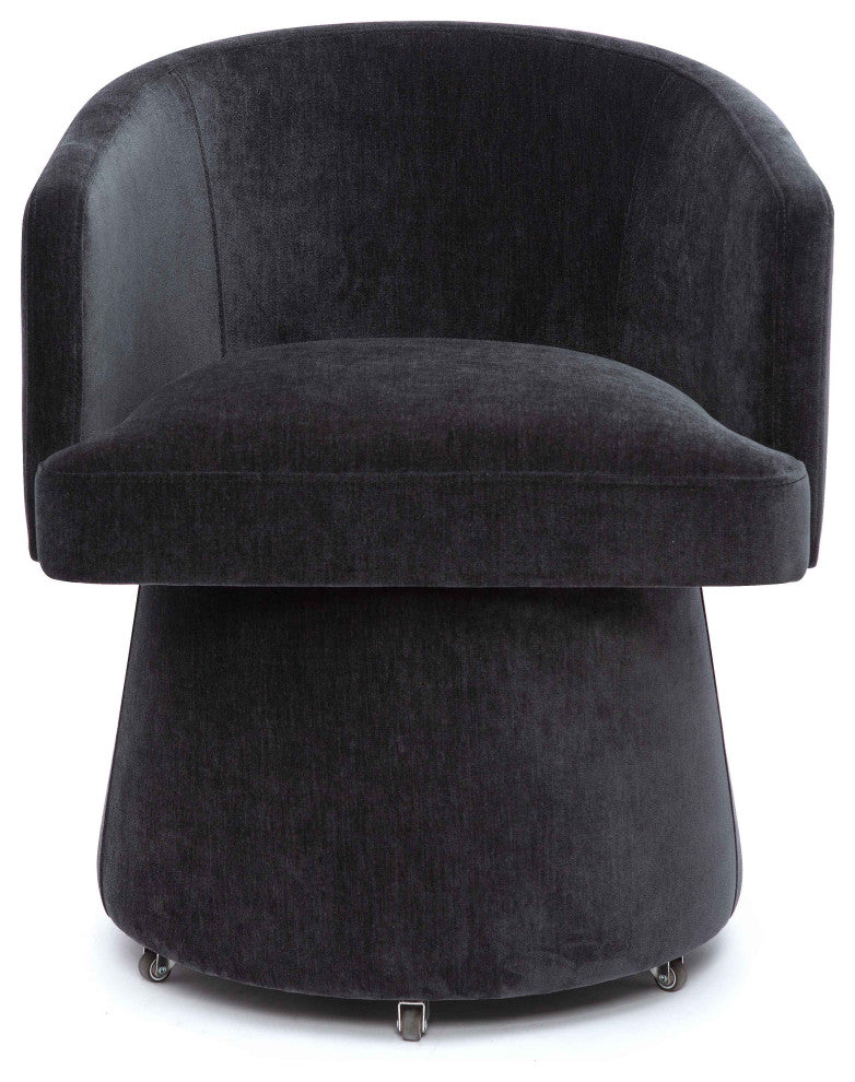 Kristen Rolling Desk Chair, Black