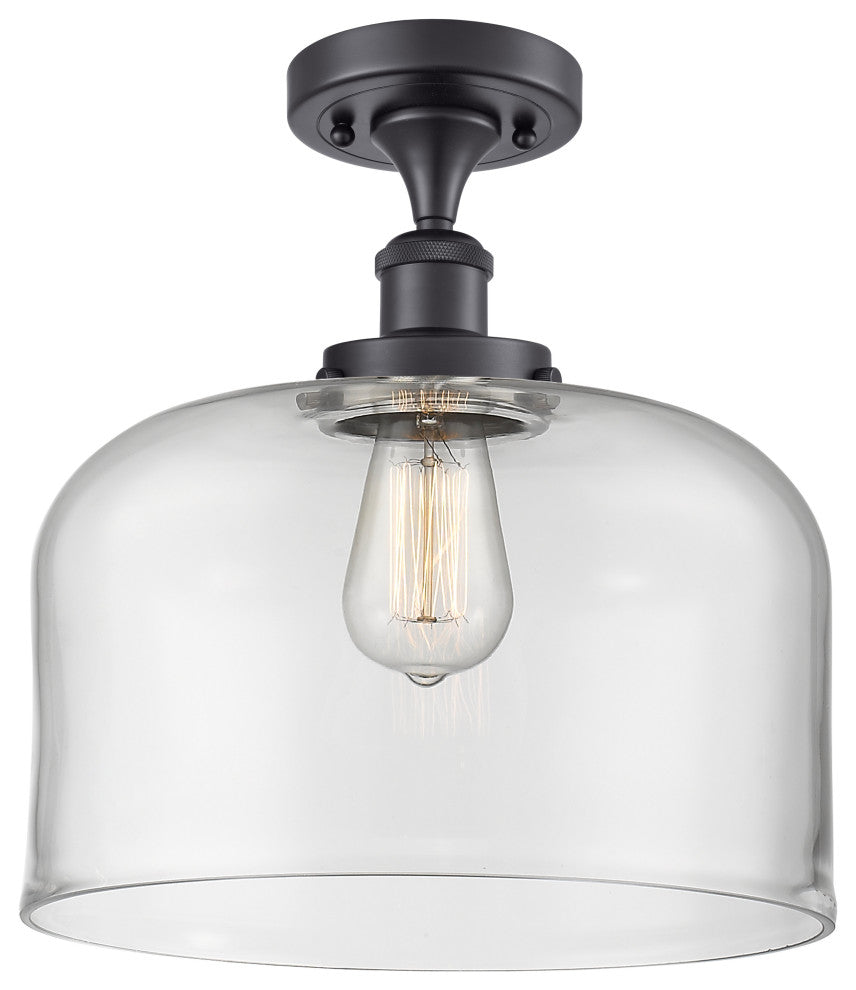 Innovations Lighting 916-1C-BK-G72-L X-Large Bell 1 Light Semi-Flush Mount