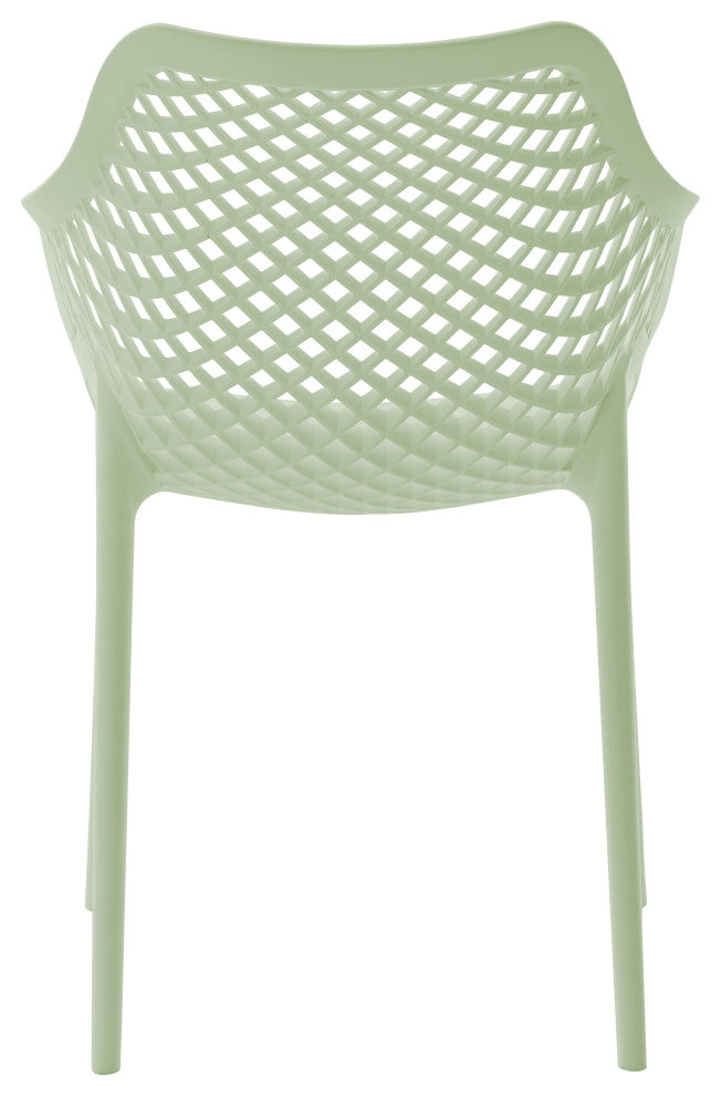 Mykonos Outdoor Patio Dining Chair (Set of 4), Mint, With Arms