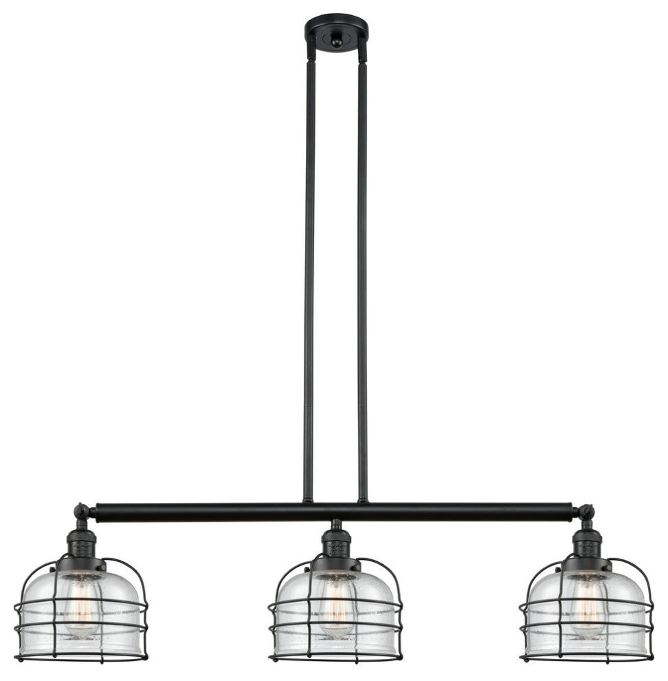 Innovations Lighting 213-Bk-S-G74-Ce-Led 3 Light Dimmable Led Island Light