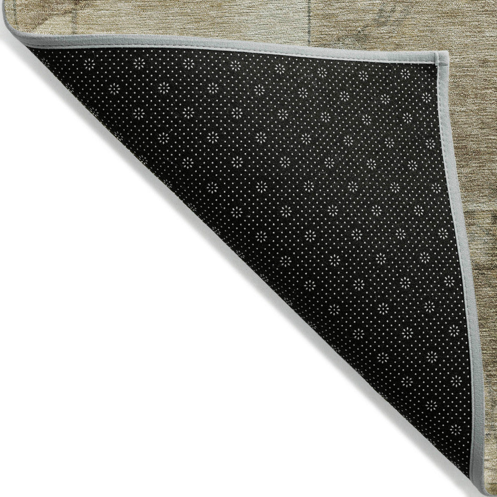 Machine Washable Indoor/Outdoor Chantille ACN1905 Taupe 8' x 8' Round Rug