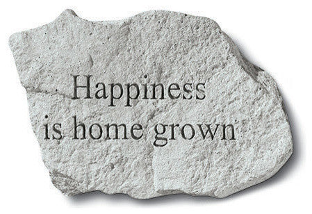 "Happiness is Home Grown" Garden Stone