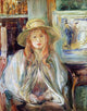 Berthe Morisot Girl in a Straw Hat, 20"x25" Wall Decal Print