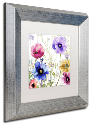 Color Bakery 'Summer Diary II' Matted Framed Art, Silver Frame, White Mat, 11x11