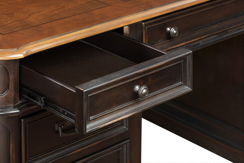 Roanoke Black Executive Desk