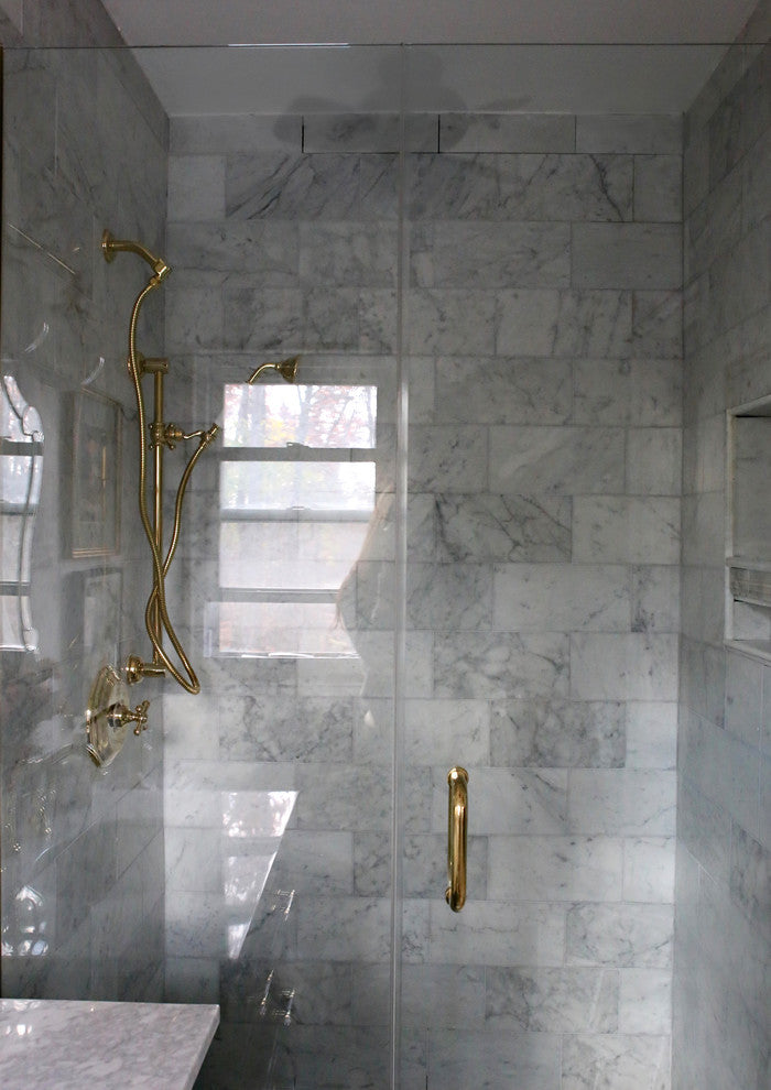 Showerscape Shower Slide Bar, Polished Brass