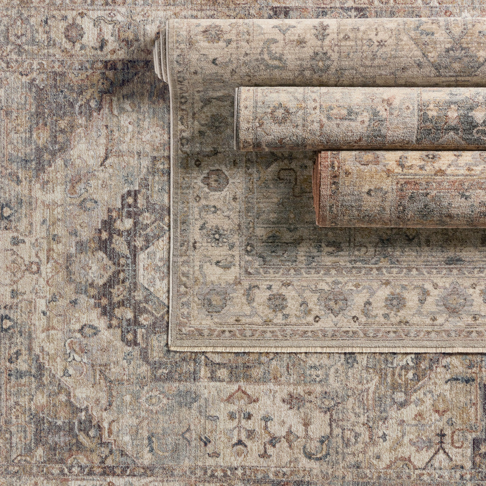 Jaipur Living Starling Medallion Tan/ Slate Area Rug 5'3"X8'1"