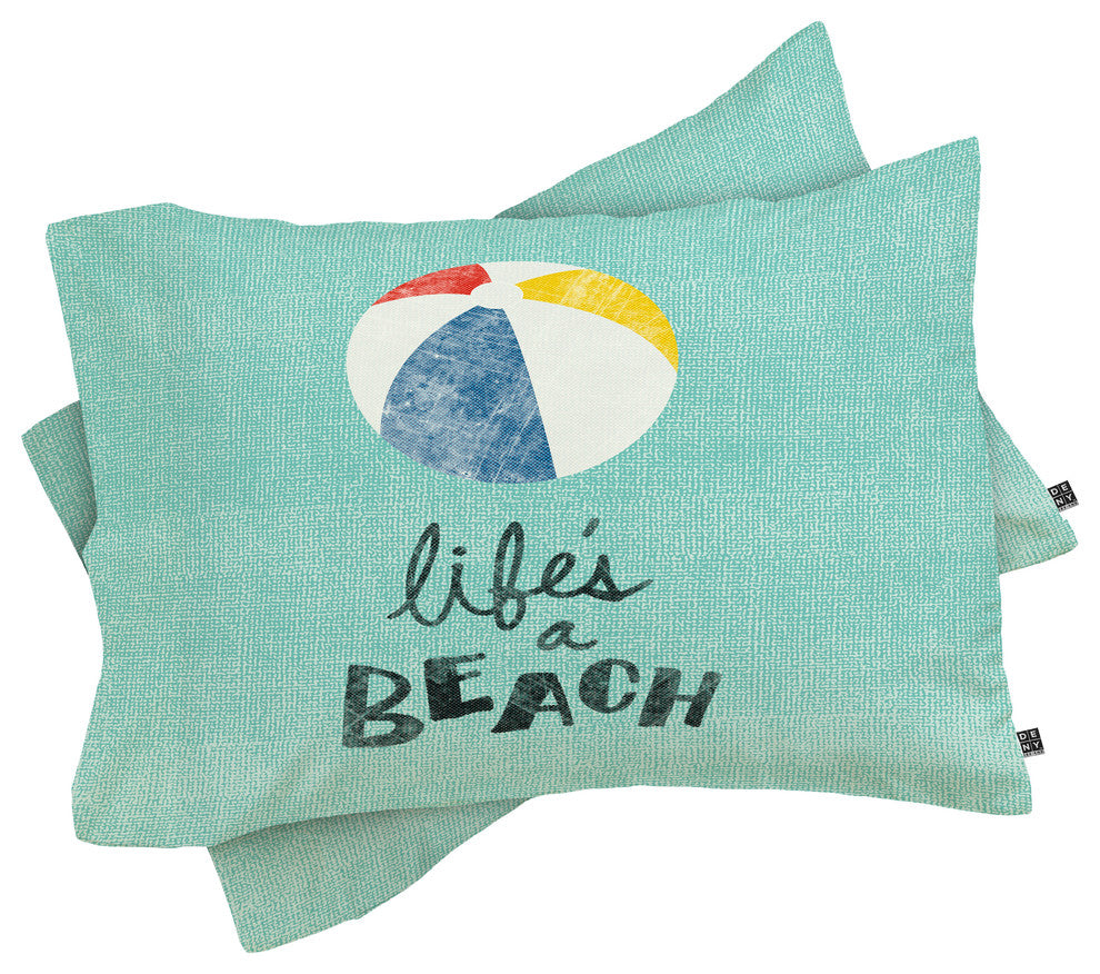 Deny Designs Nick Nelson Lifes A Beach Pillow Shams, King