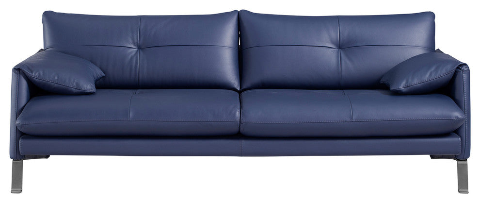 Divo Design Genuine Leather Sofa, Blue