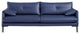 Divo Design Genuine Leather Sofa, Blue