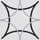 Sebta Handmade Cement Tile, Black/Gray, Sample