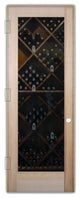 Wine Door - Grape Cluster Grape Ivy - Douglas Fir (stain grade) - 30" x 84"...