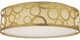 Nuvo 1-Light 15" LED Natural Brass Flush Mount