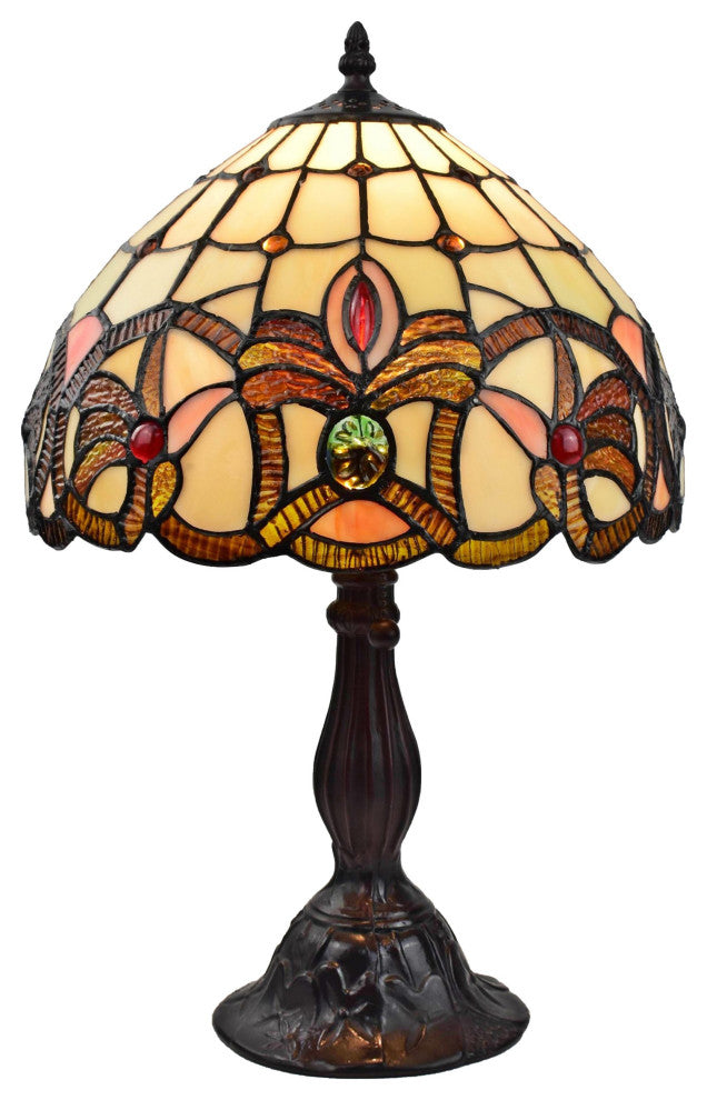 Amora Lighting AM336TL12 Tiffany Style Geometric Table Lamp 19 In