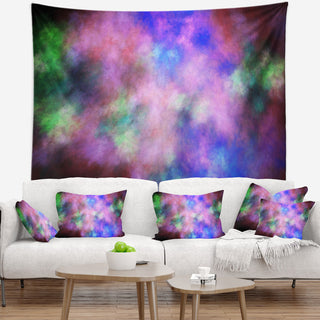 Multi Color Bright Sky with Stars Abstract Wall Tapestry, 39"x32"