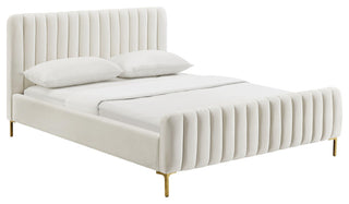 Angela Cream Bed in Queen - Cream
