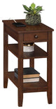 American Heritage One-Drawer End Table w/Charging Station in Espresso Wood