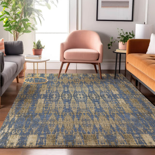 Premium Machine Washable Mayfield AMF580 Blue 5' x 7'6" Rug