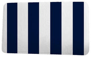Nantucket Rugby Stripe Stripe Print Bath Mat, Navy, 17"x24"