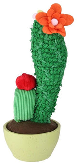 12" Mixed Artificial Plush Cactus Plant, Faux Ceramic Pot