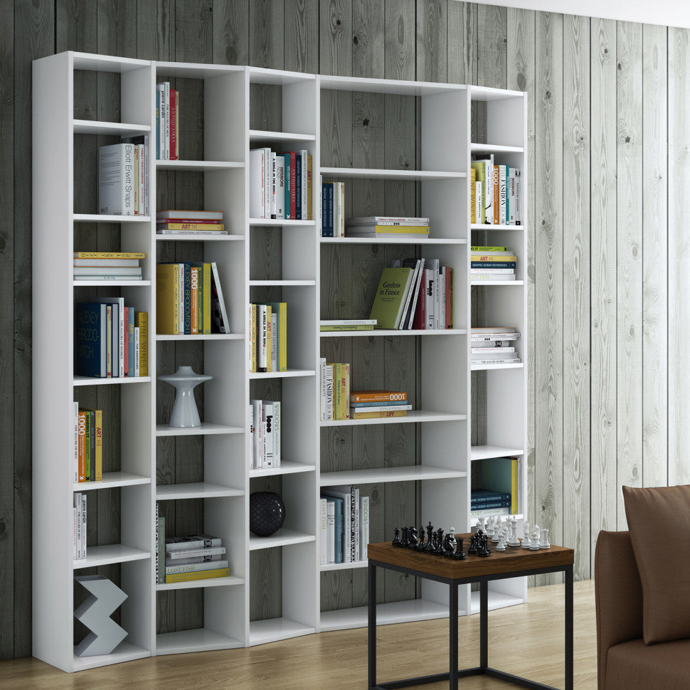 Modern White Large Modular Book Shelves