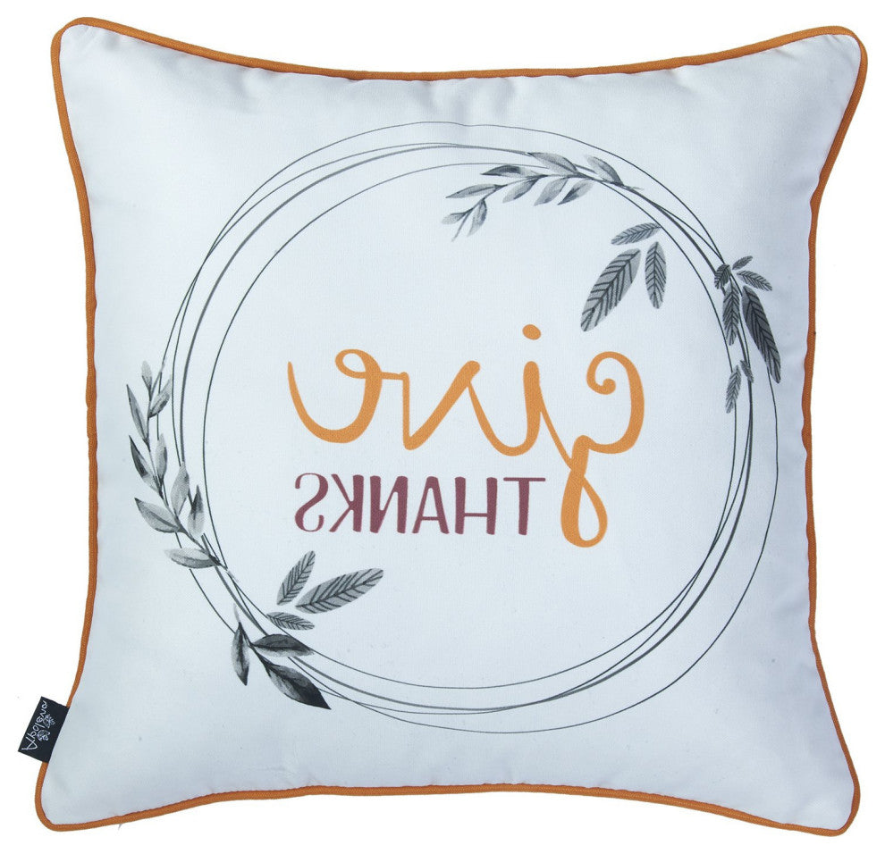 Set Of 4 18" Thanksgiving Pie Throw Pillow Cover In Muliticolor