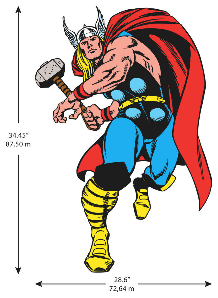 Marvel Classic Thor Comic Peel and Stick Giant Wall Decal