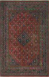Fine Vintage Distressed Ama Red/Navy Rug, 6'7x10'4
