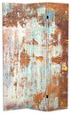 6' Tall Double Sided Rust Canvas Room Divider