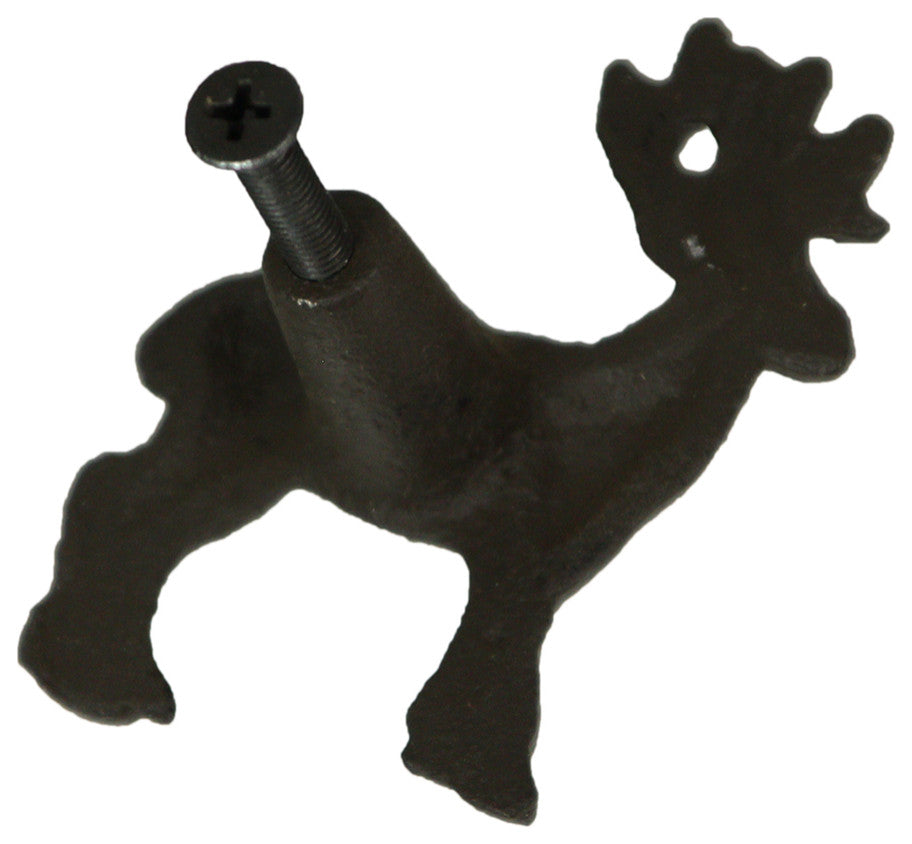 Set of 6 Cast Iron Deer Drawer Pulls Decorative Cabinet Knob Rustic Home Decor