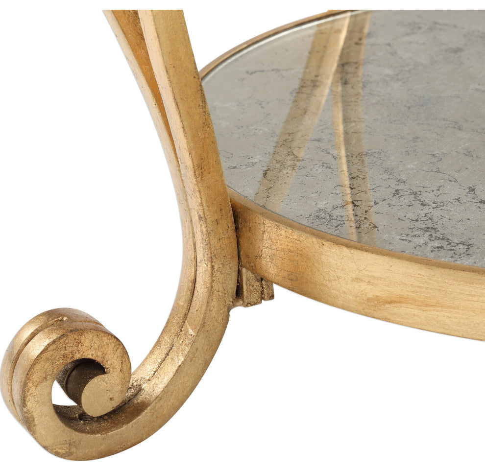 Uttermost Martella Round Gold Accent Table