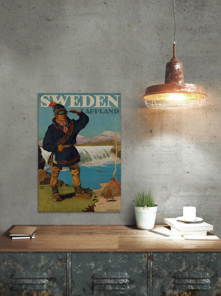 "Sweden Lappland" Painting Print on Wrapped Canvas, 16"x24"