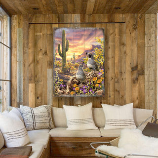 Quail Vista Wooden Block, 36 X 24