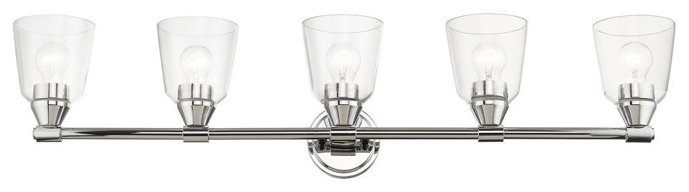 Catania 5-Light Polished Chrome Large Vanity Sconce